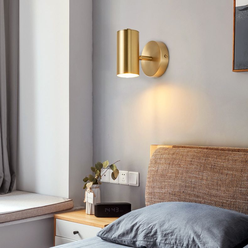 Lampada da parete di rame elettroplate in moderna luce da parete interno in ottone in ottone in ottone