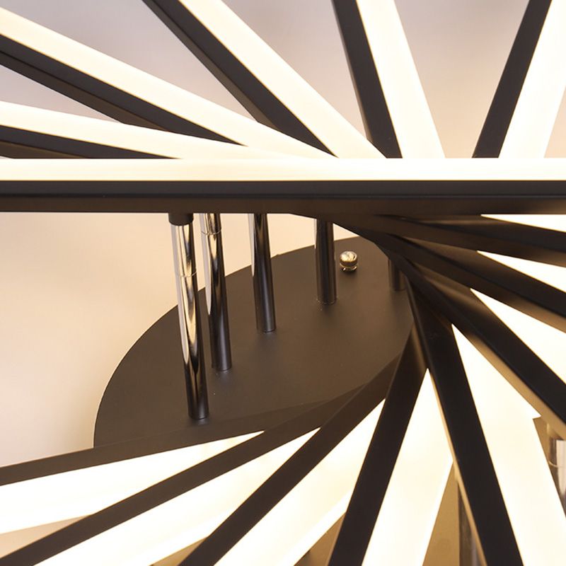 Moderne Unterputz-Deckenleuchte aus Metall für Esszimmer und Wohnzimmer