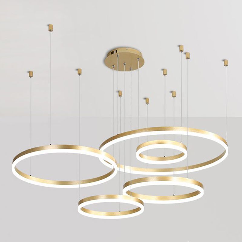 Modern Wrought Iron Hanging Ceiling Lights Tiered Pendant Chandelier for Living Room