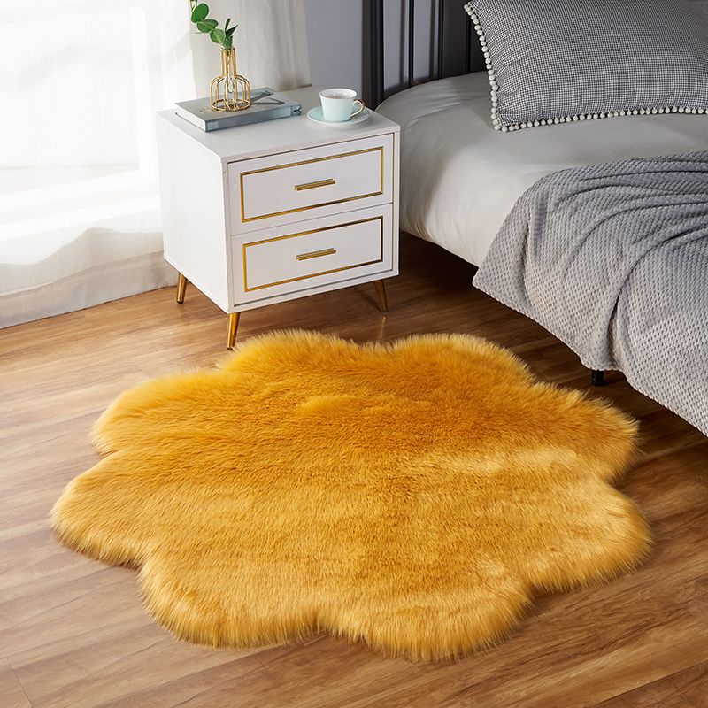 Stilvoller plüsch Teppich Vollfarbener Polyester Teppich Easy Care Teppich für Schlafzimmer