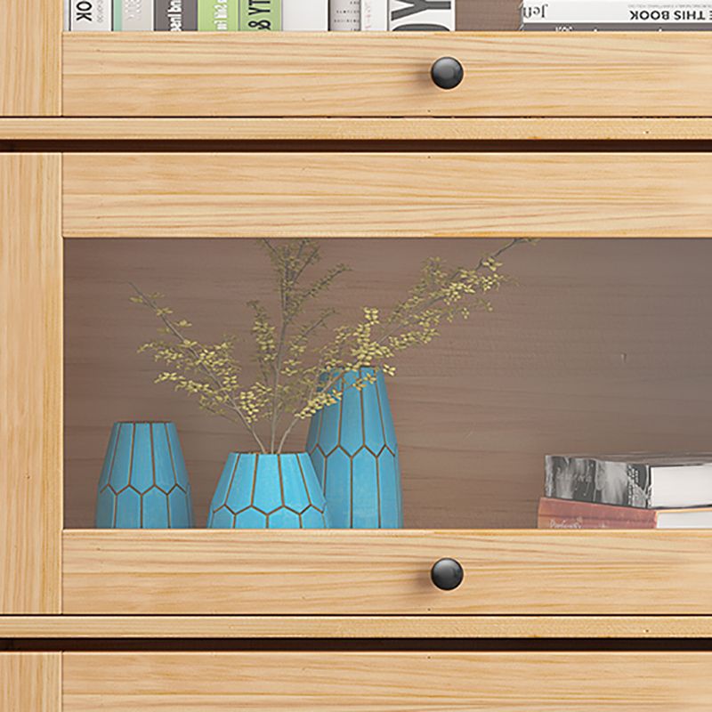 Scandinavian Closed Back Standard Bookshelf Wooden Bookcase for Study Room