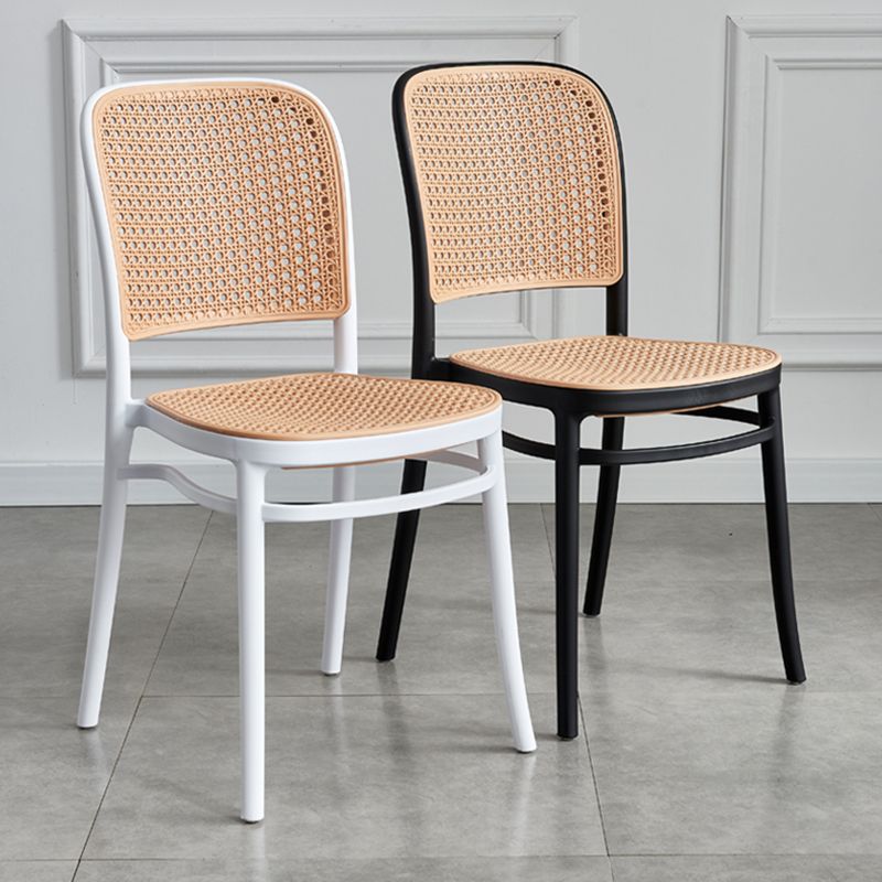 Patio nórdico de mimbre/de la rota que cena la silla 34" parte posterior abierta de H que cena la silla lateral para el restaurante