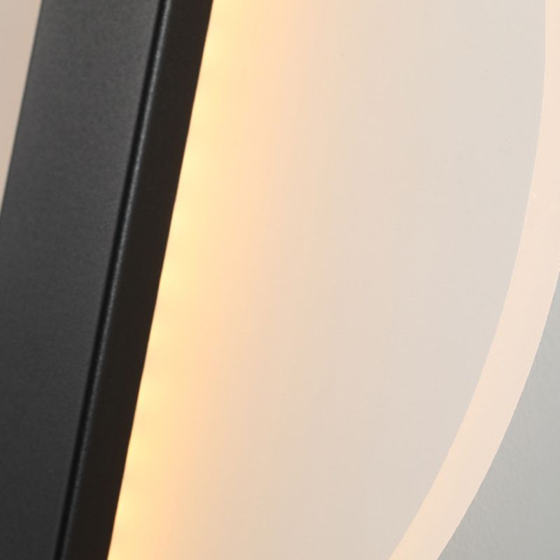 Single Contemporary Wall Mounted Sconce Brass/Black/White LED Wall Light for Bedroom