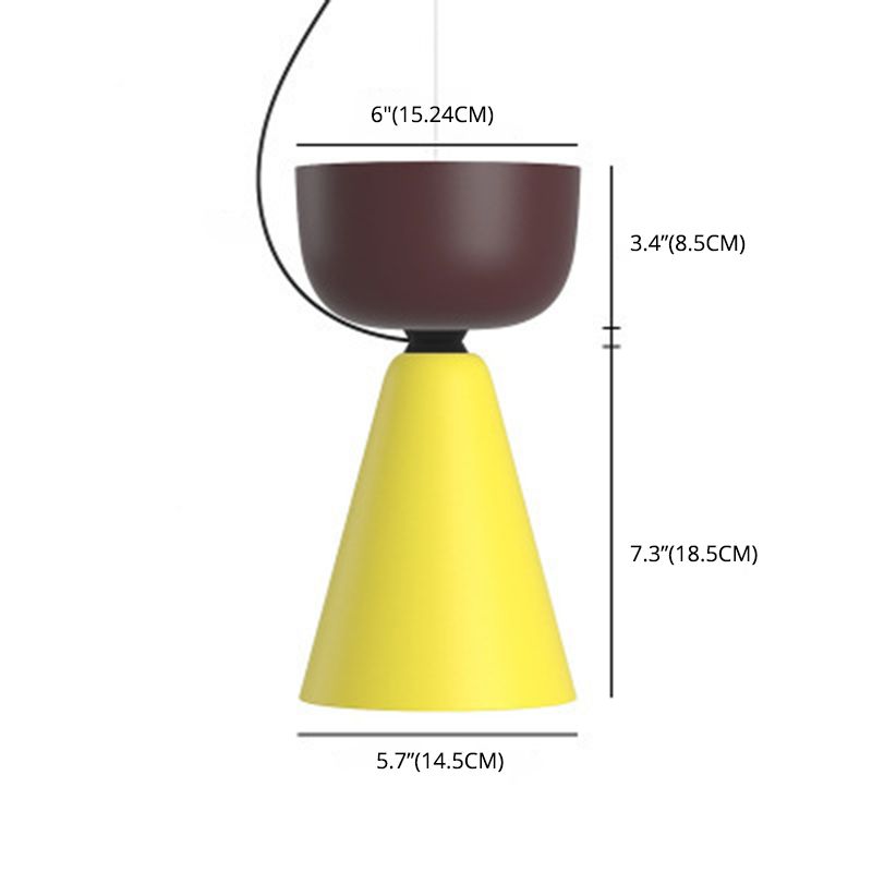 Shaded Hanging Light Fixture Nordic Style Metal Ceiling Pendant Light for Dinning Room