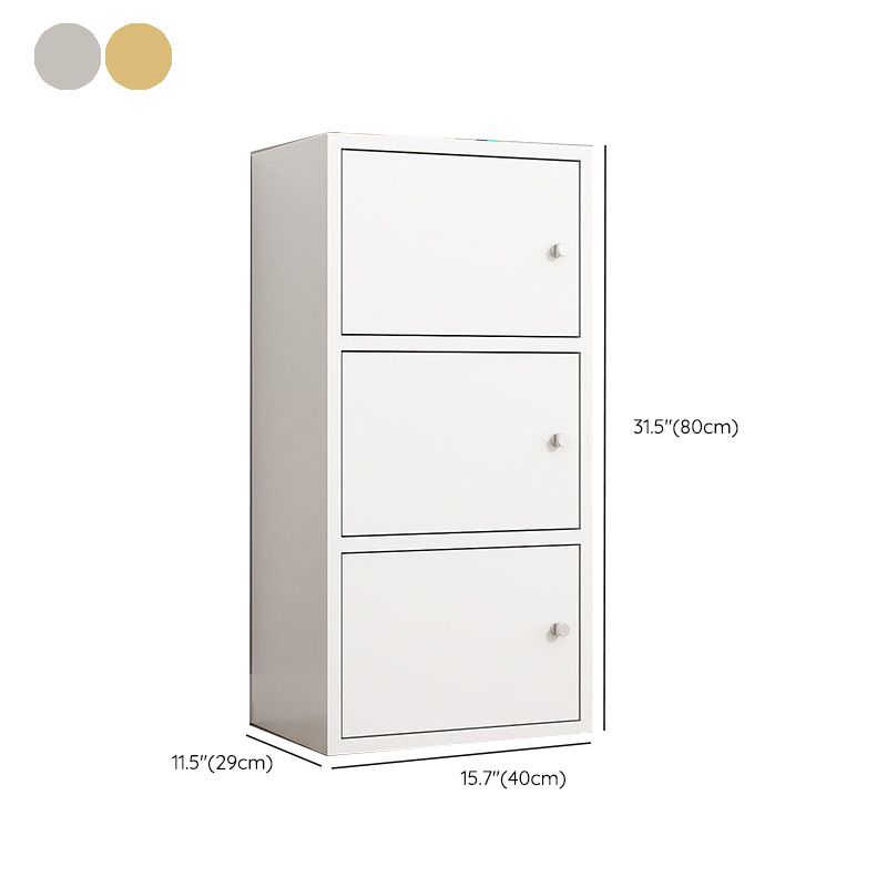 Matte Finish Non-Hanging Armoire Modern Faux Wood Storage Cabinet with Hinged Doors