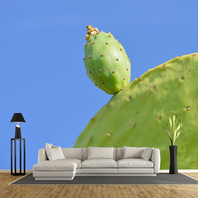 Tropical Cactus Mural Decal Moisture Eco-friendly Wallpaper Resistant for Dining Room