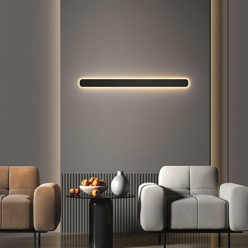 Modern Metal Wall Sconce Rectangle Shape Wall Light with Acrylic Shade for Bedroom