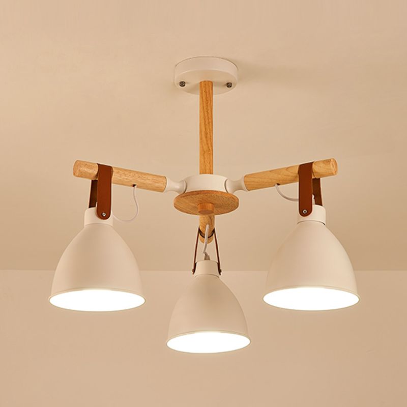 Multi Light Bowl Tak Hangende lichten moderne stijl metalen hangende verlichting met hout