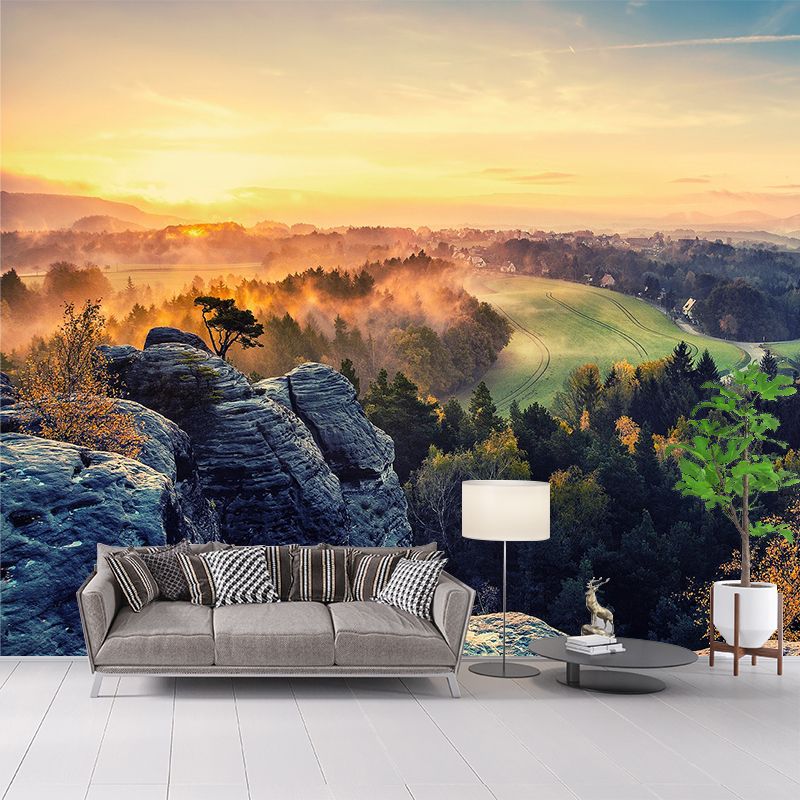 Photography of Sunset View Mural Full Size Wall Covering for Accent Wall, Custom Size