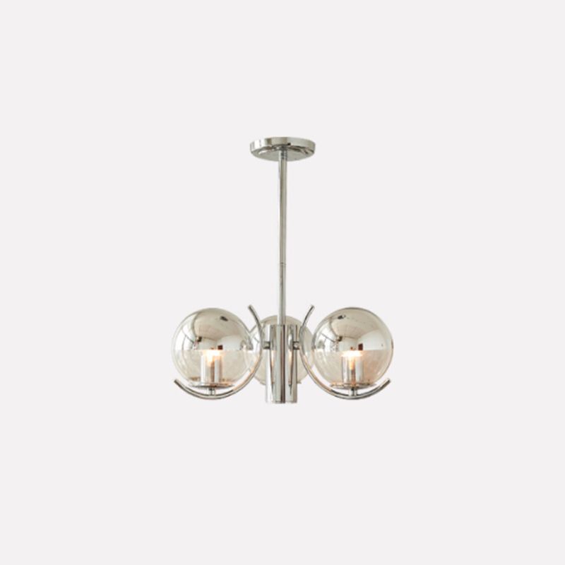 Postmodern Style Globe Chandelier Light Metal Glass Pendant Light for Kitchen