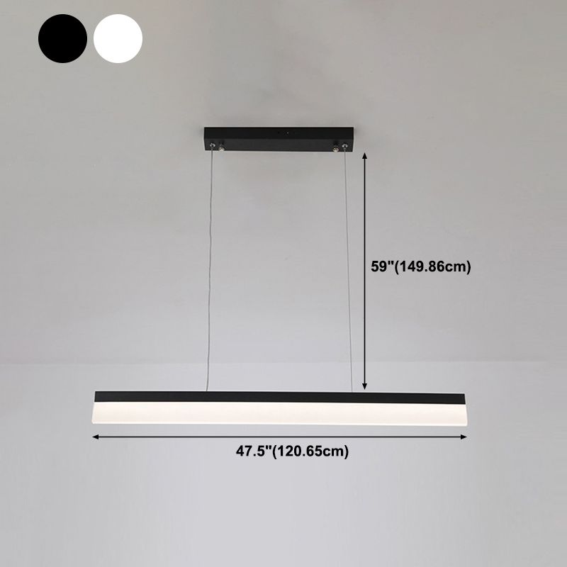 Modern Style Dining Chandelier Lamp Dining Room LED Rectangle Pendant Light Fixture