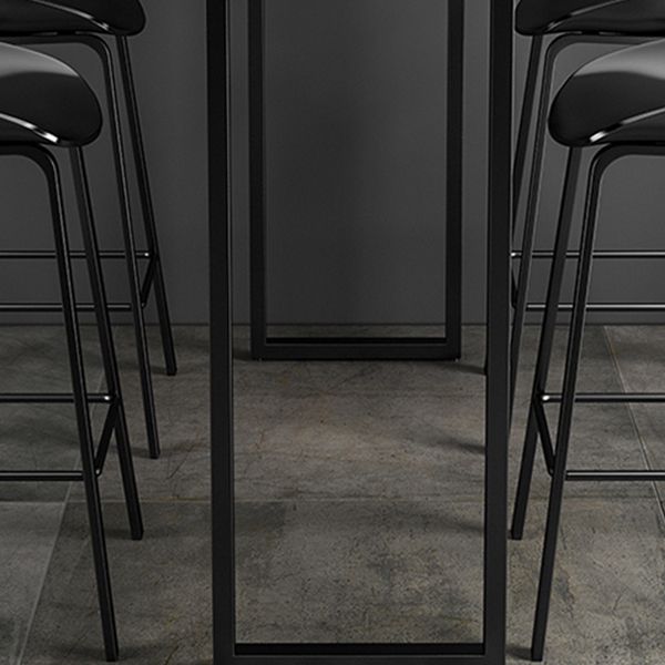 Industrial Rectangle Bar Table Set 1/2/3/5 Pieces Stone Counter Table for Indoor