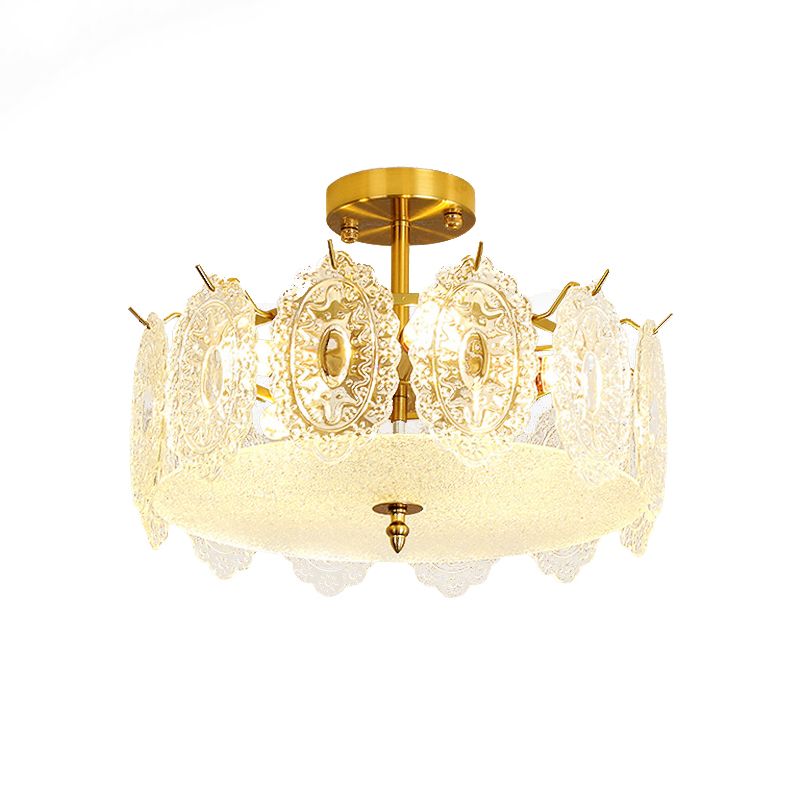 Contemporary Glass Ceiling Lamp Creative Flush Mount Light Fixture