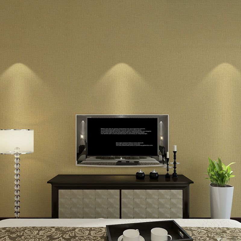 Non-Pasted Wallpaper with Purely Light Color Linen and Embossed Granule, 31'L x 20.5"W