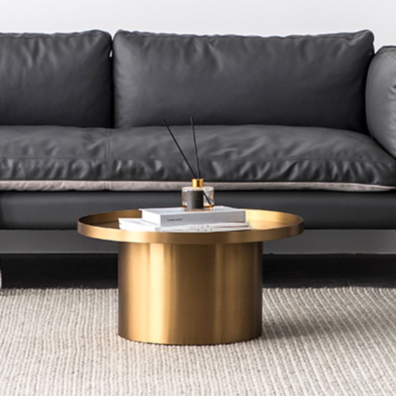 Mid-Century Modern Steel Coffee Table Pedestal Tray Top Cocktail Table