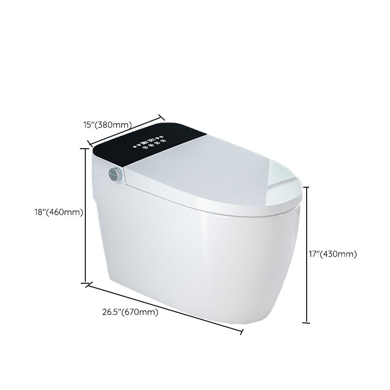Contemporary Heated Seat Flush Toilet Floor Mounted Black Urine Toilet for Bathroom