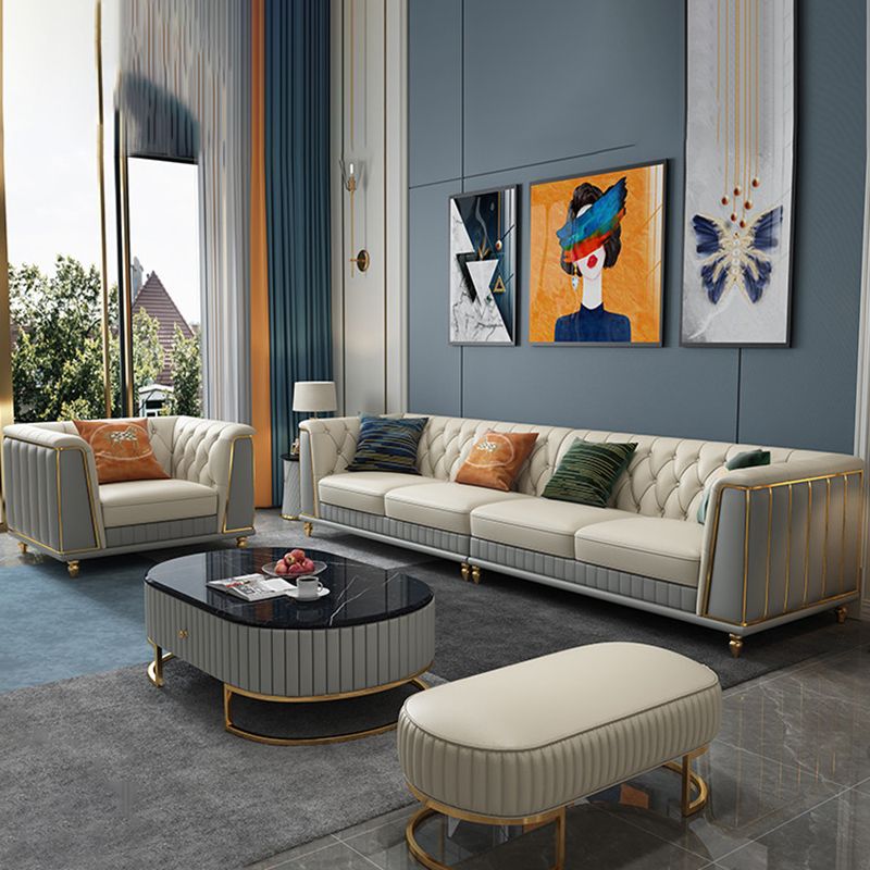 35"W Mid Century Modern Sofa Bed Cushions Seating with Pillows