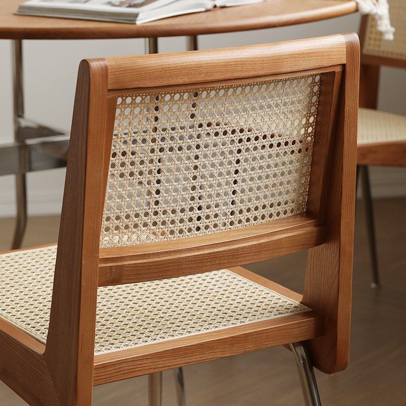 Modern Style Rattan Side Chair Cane Back Dining Side Chair for Dining Room