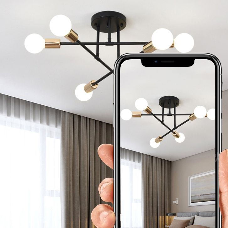 Metal Flush Mount Modern Style Flush Mount Lighting for Dining Room