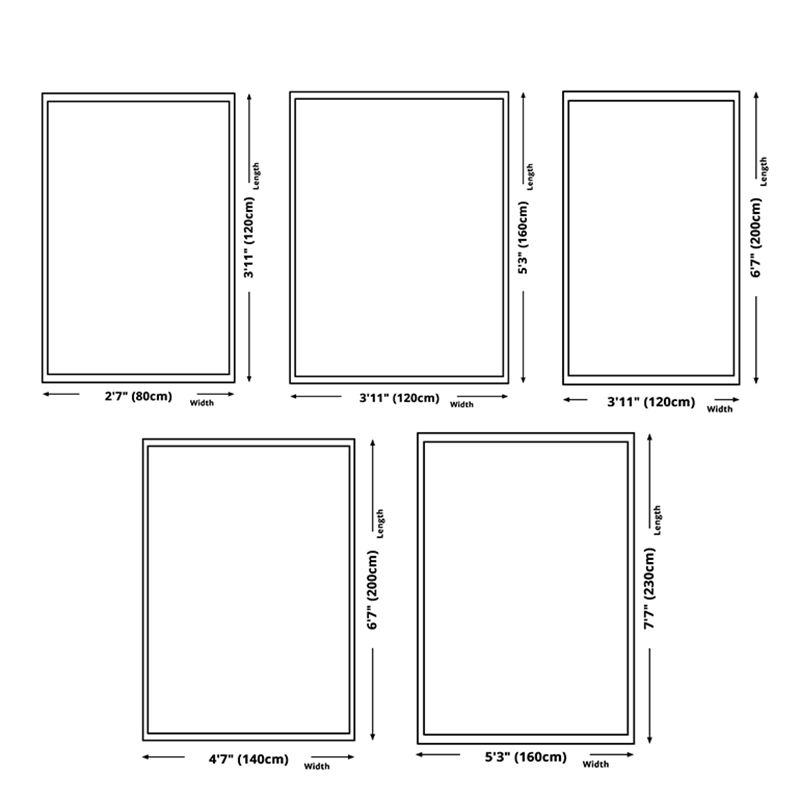 Multicolor Christmas Print Rug Polyester Creative Carpet Non-Slip Backing Indoor Rug for Living Room