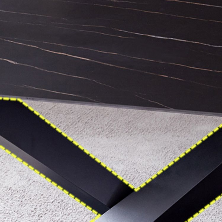 Rectangle Dining Table Industrial Dining Table with Pedestal Base