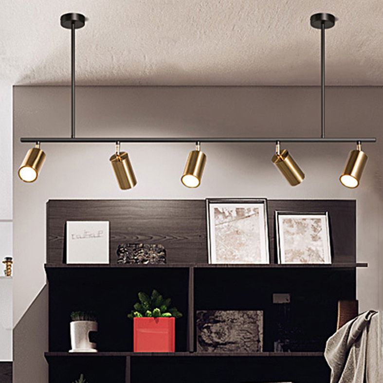 Cilindros Luz de techo colgante Simplicidad Estilo de metal Metal Black Island Light