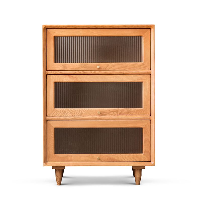Modern Rectangle Cabinet Knobs Wood Side Cabinet with Drawer