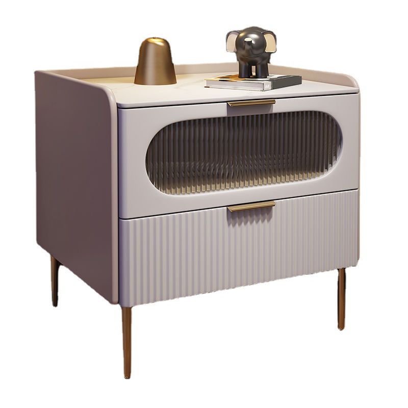 Modernism Solid Wood Night Table Drawer Storage Bed Nightstand