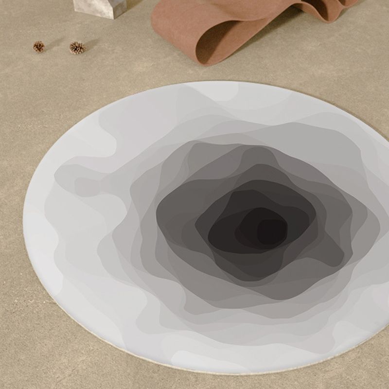Abstract Round Rug Gradual Change Design Rug Anti-Slip Backing Carpet for Bedroom