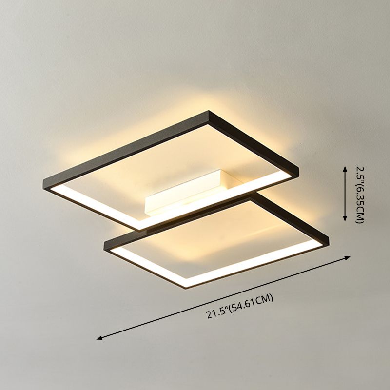 Schwarz schattierte Deckenleuchte Moderne LED-Deckenleuchte aus Acryl