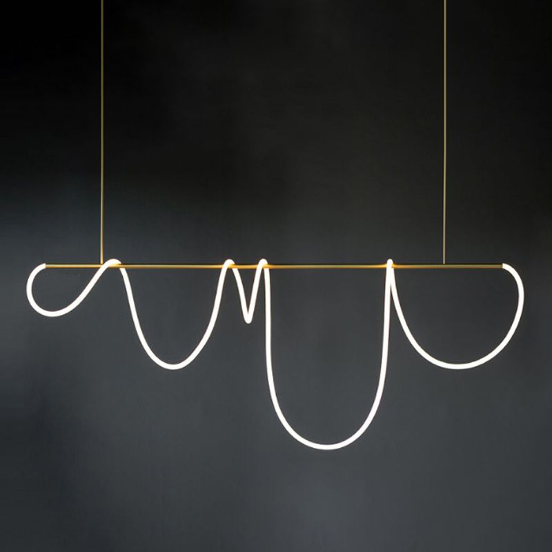 Modern Pendant Lighting Fixtures Metal 1 Light Island Light Fixture