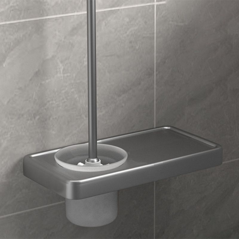 Modern Grey Bath Hardware Set Towel Bar Paper Holder Bathroom Accessory Kit