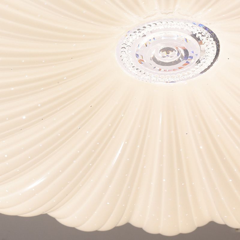 1 Light Circular Flush Light Contemporary Acrylic Flush Mount Lights for Bedroom
