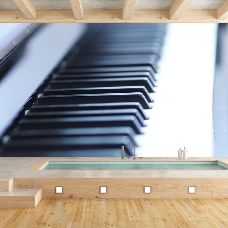 Customized Piano Mural Photography Decorative Environment Friendly Wall Art