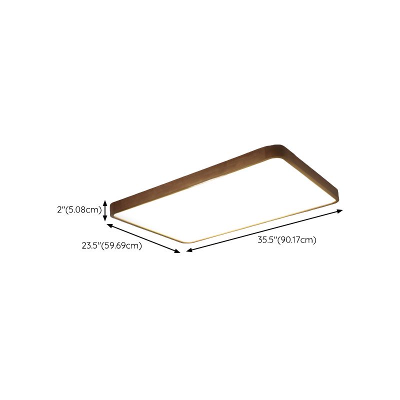 Wood Geometric Flush Mount Light Fixture Modern 1 Light Flush Mount