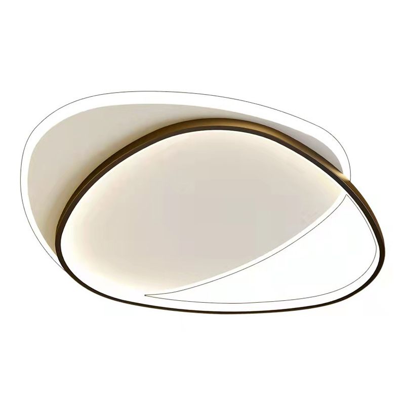 Lampada da soffitto geometrica a 2 luci con montaggio a incasso. Lampada da incasso a LED in stile moderno in metallo