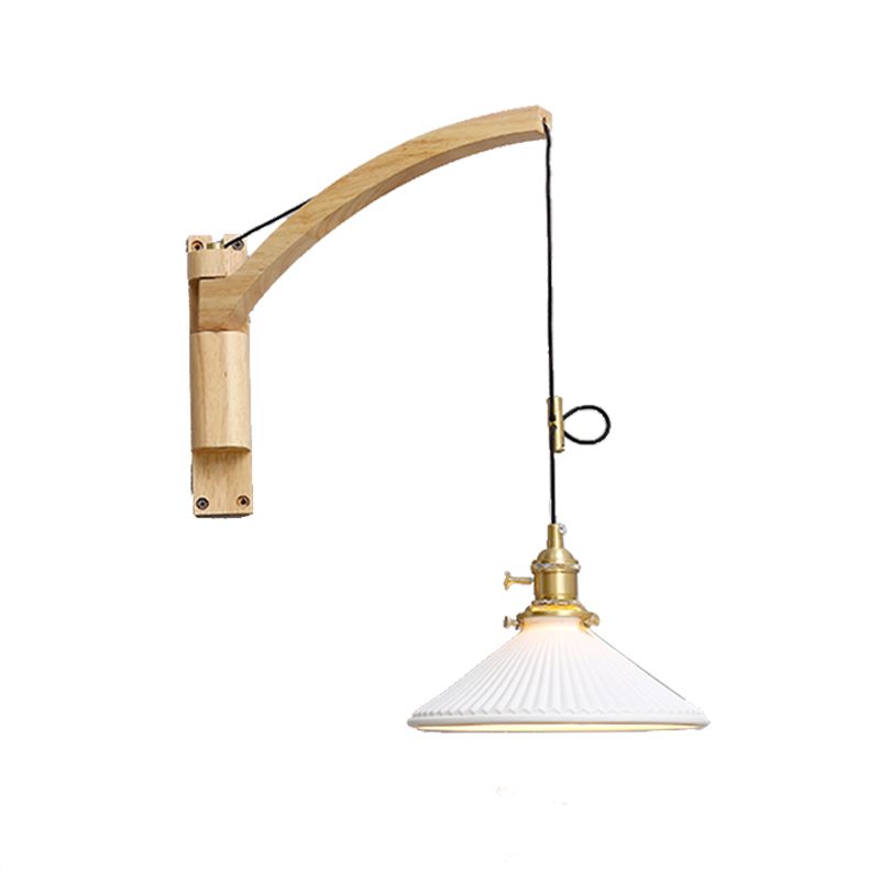 Wood Wall Sconce Light Modern Creative Wall Light for Bedroom