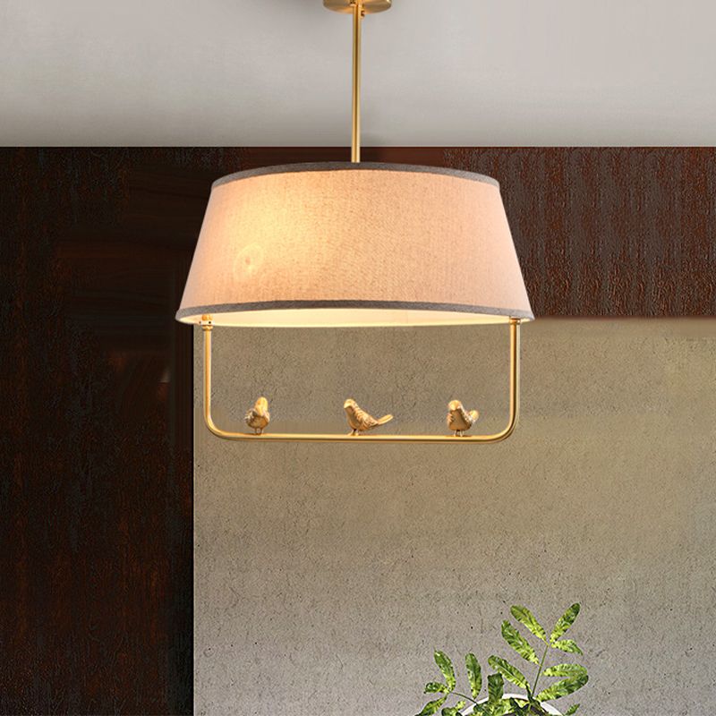 Tessuto BEIGE BEIGE BRUMPAGGIO CONTRO TRABURO 3 GUE GESTIONI RUSTICO SOSPENSIONE SOSPENSIONE CON IL STANDO BEFT e BIRDE DECO