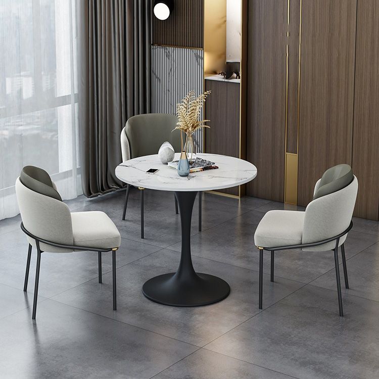 Kitchen Upholstered Side Chair Glam Style Parsons Armless Chair