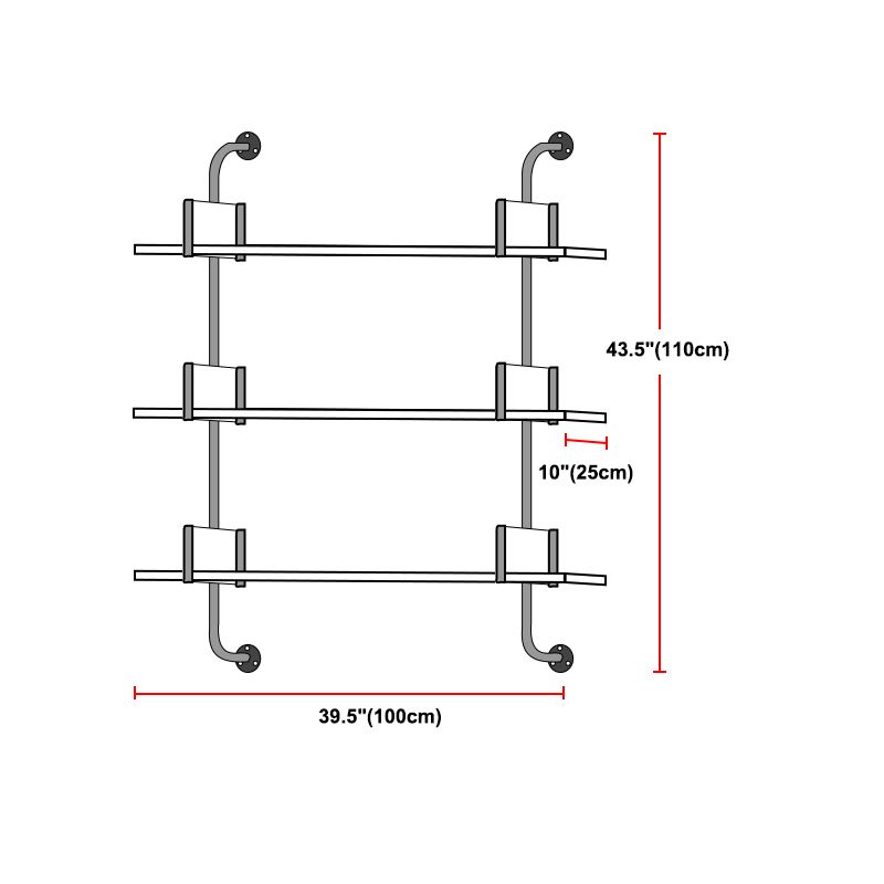 Wooden Floating Storage Bookshelf Modern Wall Mounted Bookcase