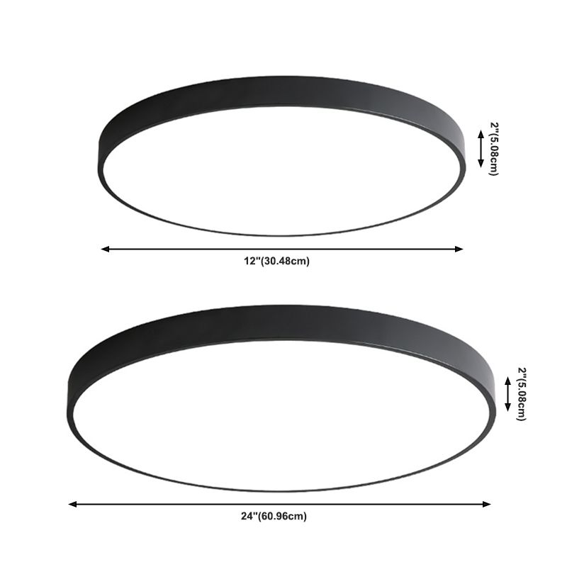 Ronde vorm LED-plafondlamp Modern Macaroon Iron 1 Light Inbouw voor slaapkamergangpad