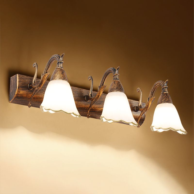 Verre en forme de cloche en forme de cloche Lumière minimalisme Éclairage mural de salle de bain en noir