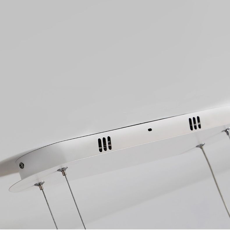 Modern Style Oval Shaped Island Pendant Metal 1 Light Island Light for Restaurant