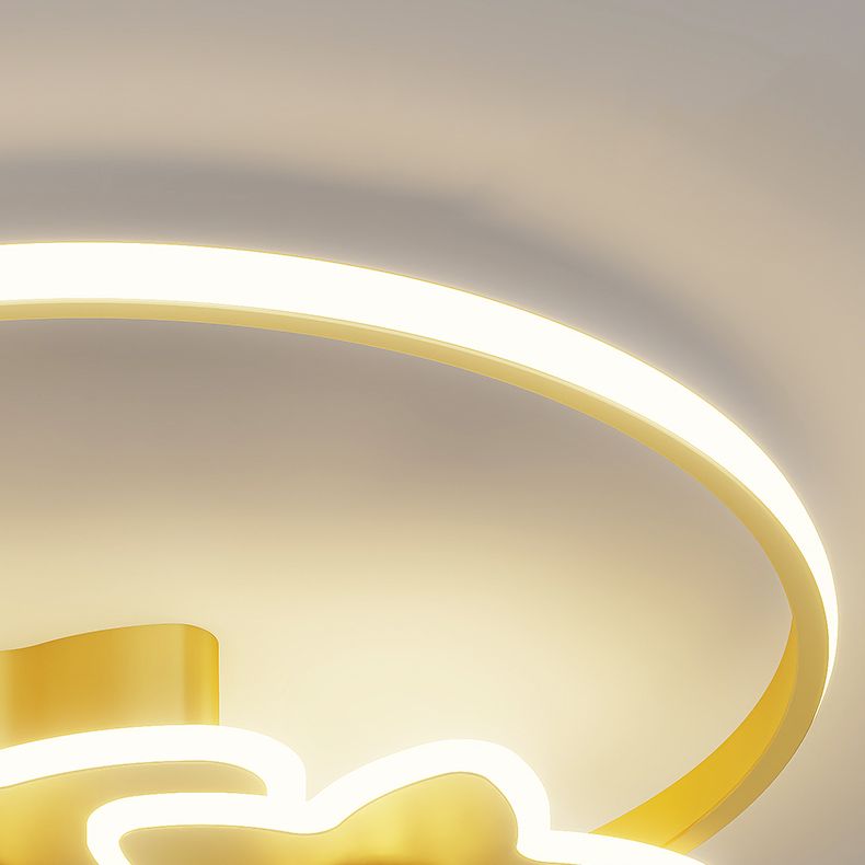 Style contemporain DEL Metal LED Flush Light Fixture Star Ceiling Flush Mount for Bedroom