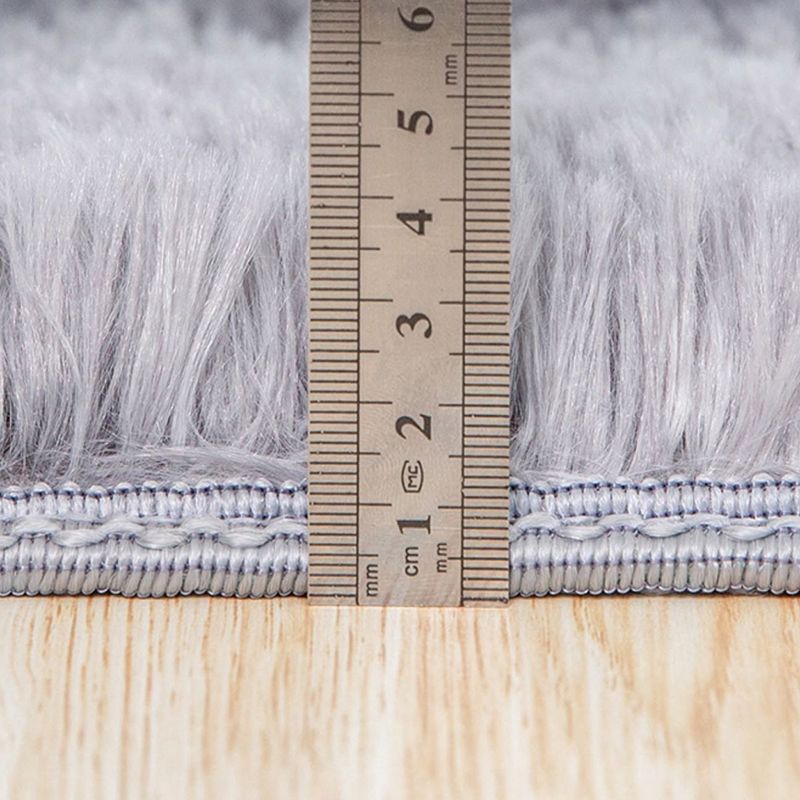 Simple Plain Color Rug Plush Indoor Rug Non-slip Carpet for Living Room and Bedroom