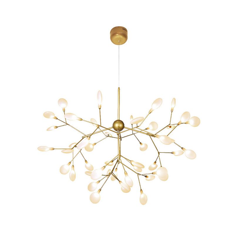 Gouden sputnik kroonluchter lichtbarmsel moderne led metalen hangende hanger voor eetkamer