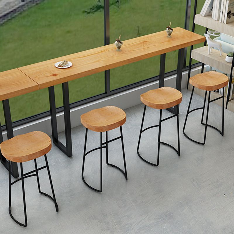 1/2/4/7/9 Pieces Industrial Rectangular Pub Table Set Wooden Counter Table Set