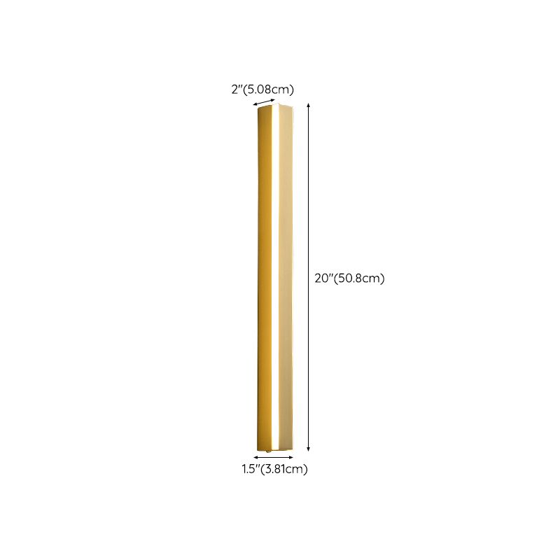 Modern Metal Wall Sconce Linear Shape Wall Light with Acrylic Shade for Bedroom