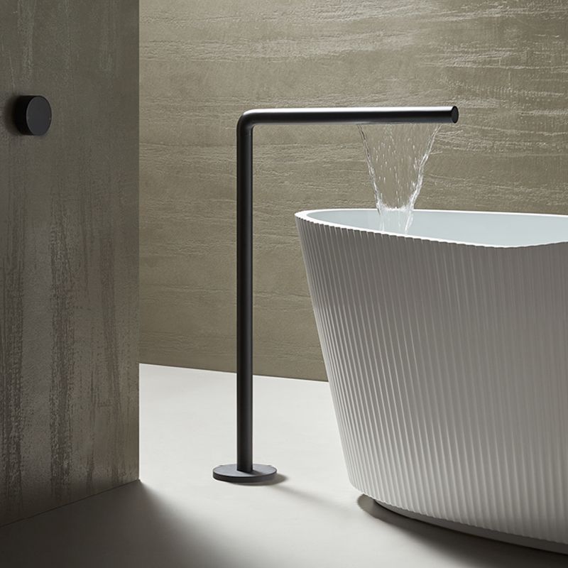 Modern Freestanding Faucet Copper with Hand Shower Swivel Freestanding Tub Faucet