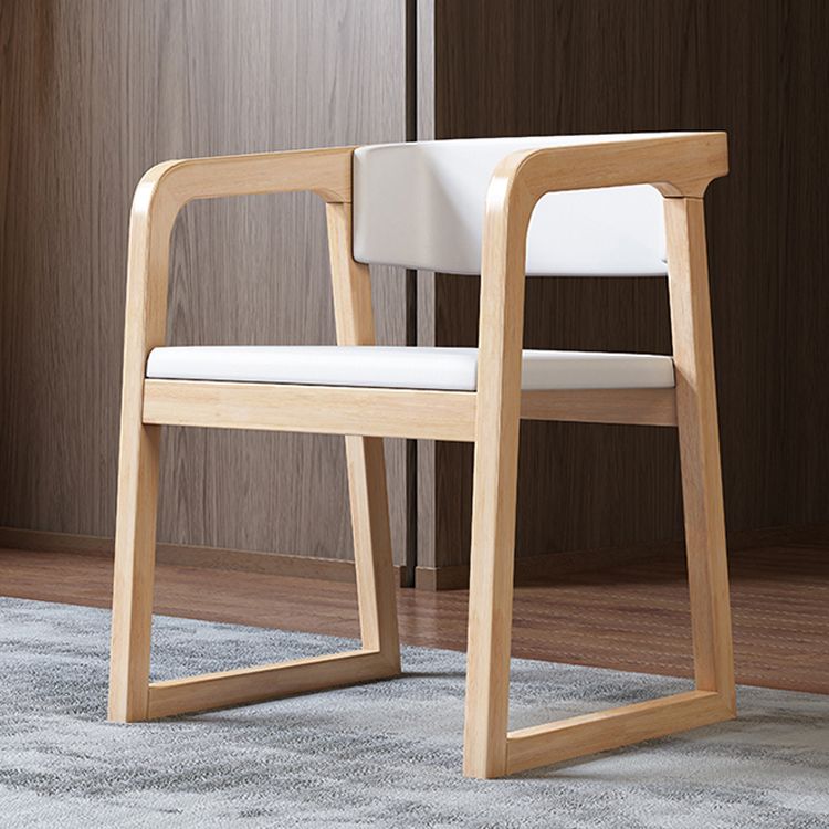 Chaise de salle à manger en bois de style scandinave, chaise de salle à manger à dossier ouvert avec bras